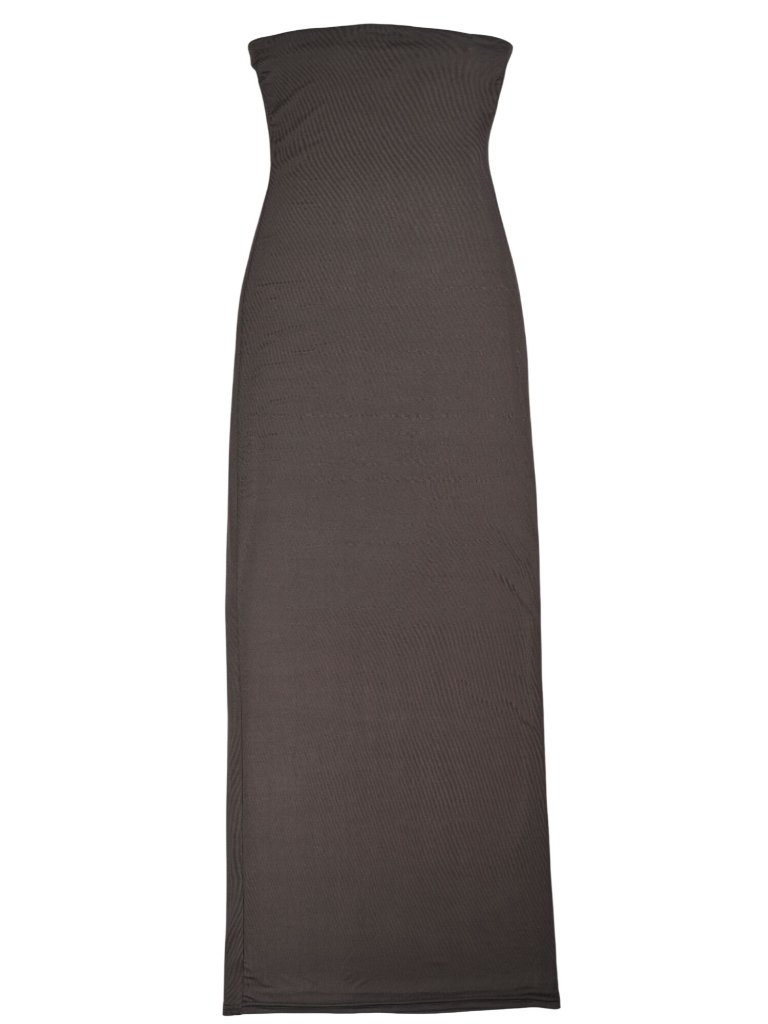 Glassons Natasha Oakley Strapless Maxi Dress In Brown